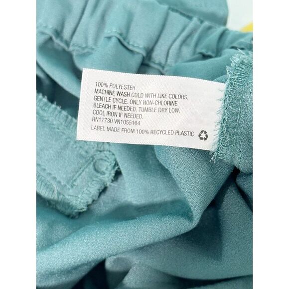 A New‎ Day Women's High-Rise Tie Waist Paperbag Shorts Pockets Green XL - Picture 11 of 13